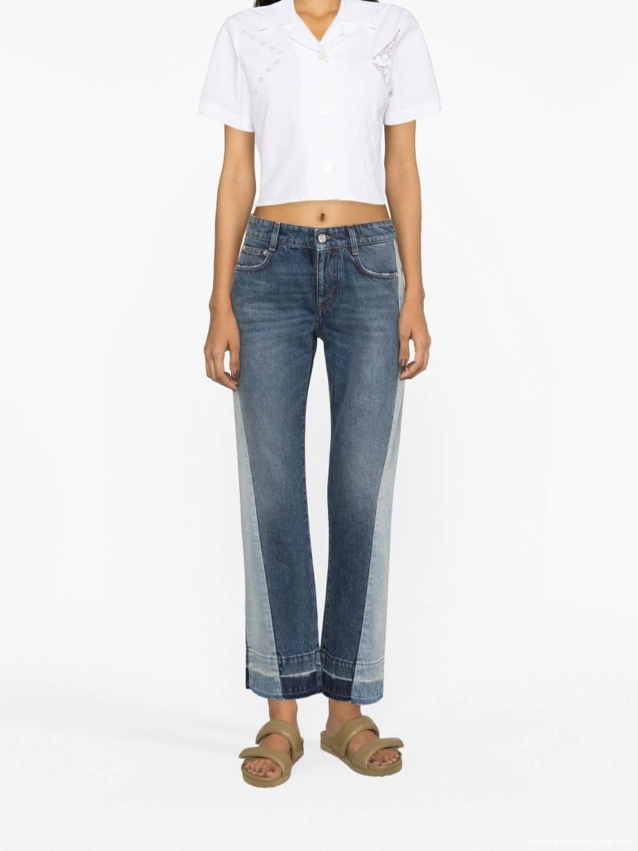 Affordable straight-leg colour-block Stella jeans Women McCartney 0331